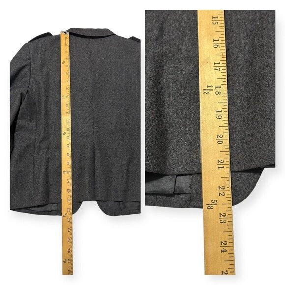 Miu Miu Gray Virgin Wool Blazer Jacket, Size 46Italy,‎ M/L - Picture 12 of 13